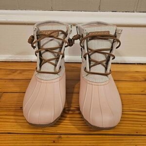 Sperry PINK Saltwater Duck Boots